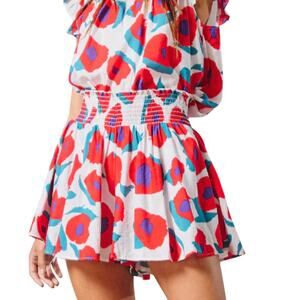 Bucket List Bold Floral Smocked Waist Shorts | Size Large 12-14 | New with Tags